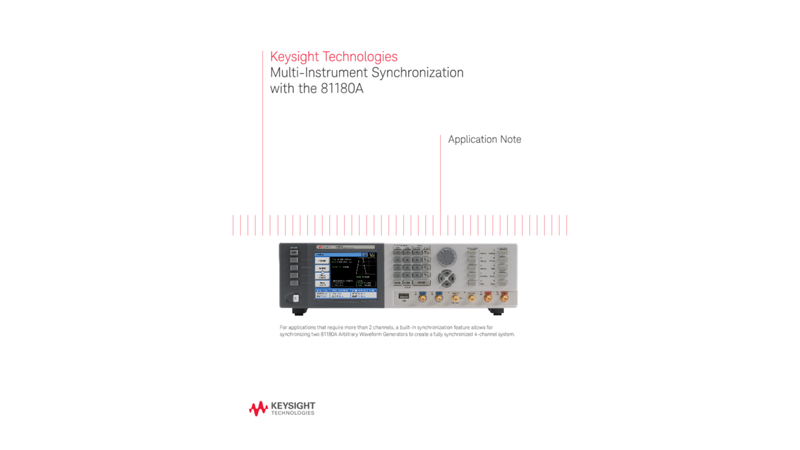 Multi-Instrument Synchronization with the 81180A